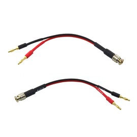 WJSTN bnc to Banana Plug Adapter,Banana Plug Adapter Male to Male BNC Socket Binding Post Splitter Connecto