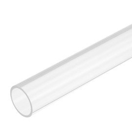 QUARKZMAN PVC Transparent Tube Clear 24 mm ID 28 mm OD 305 mm for Lamps and Lanterns, Water Cooling System