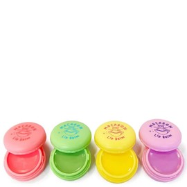 Glam Lux Beauty Bundle Set of 4 Variety Set RMT Macaron Lip Balm Fruity Yummy Non-Sticky Lip Oil Shiny Non-Drying Moisturizing Nourishing Healing Deep Hydration Soothing