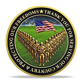 AtSKnSK Veterans Military Challenge Coin Thank You for Serving Our Country