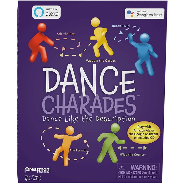 Pressman Dance Charades Game: Can Be Played with Included CD, Alexa Skills or Google Assistant