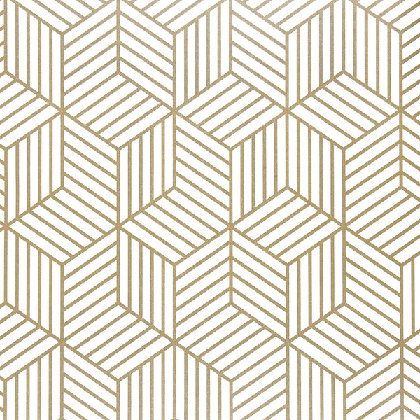 WENMER 17.71 Inch x 472 Inch Geometric Hexagon Wallpaper Peel