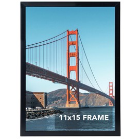 OMISHE 11x15 Picture Frame Black for Wall Hanging, 11 x 15 Frame Wall Mounting Horizontally or Vertically, 11 by 15 Wall Gallery Photo Frame, Black