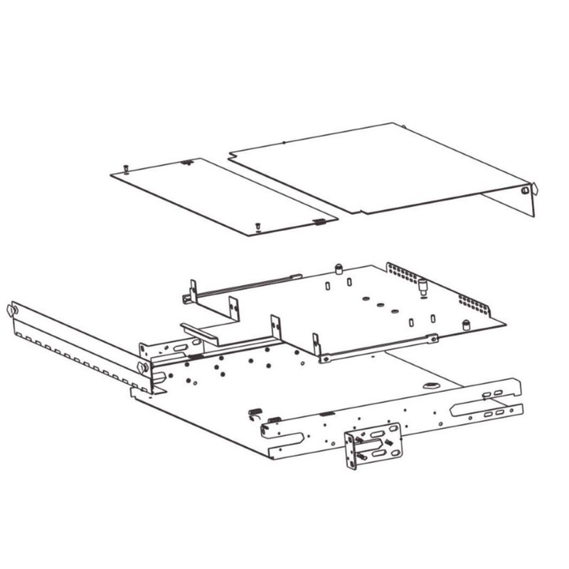 Unbranded/Generic 24 Fiber 1RU Rack Mount FDP Patch Only w/