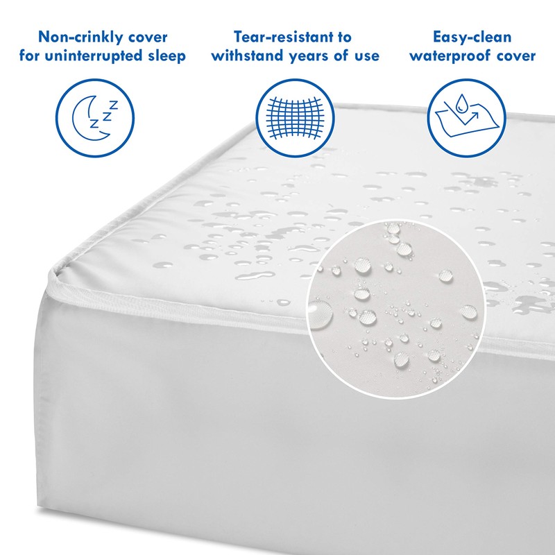 DaVinci Deluxe Coil Waterproof MINI Crib Mattress in White, Firm
