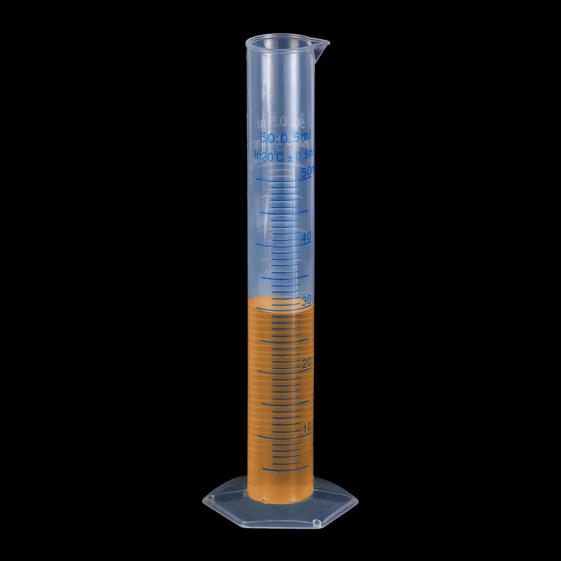 sourcing map Plastic Graduated Cylinder, 50ml Measuring Cylinder, Test Tube