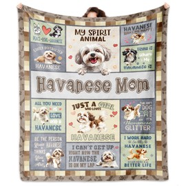 ACBEAT Havanese Gifts, Havaneses Throw Blanket 60"x50", Havanese Gifts for Women, Gift for Havaneses Dog Lovers Owners, Dog Gift Ideas for Women Girls Mom Christmas, Mother's Day, Birthday