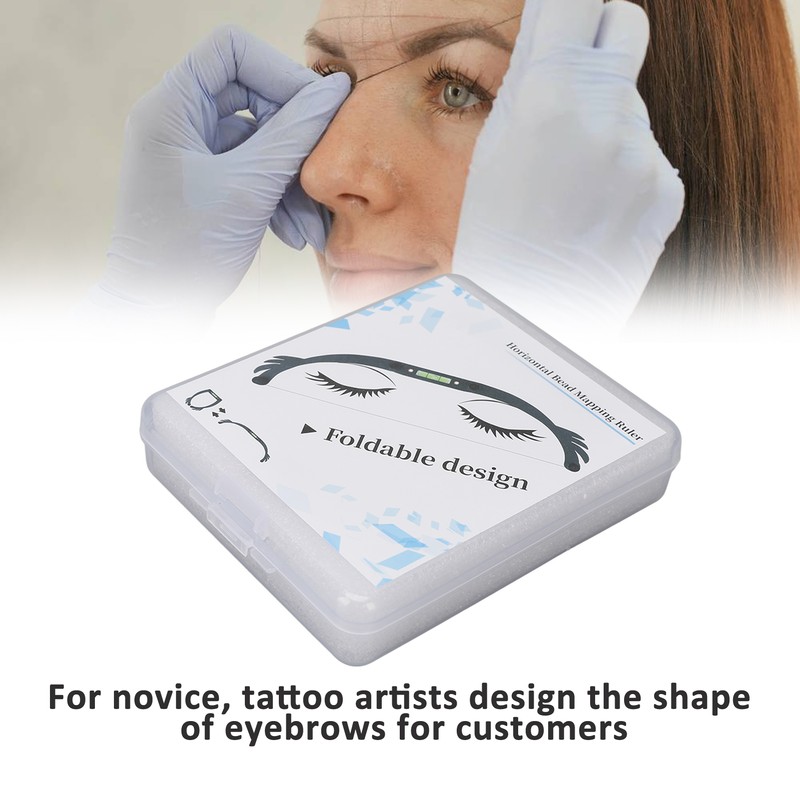 Eyebrow Bow Mapper Foldable Bow Tattoo Line Ruler Reusable Tattoo