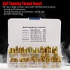 Self Tapping Threaded Inserts, 50PCS M3-M12 Carbon Steel Thread Slotted