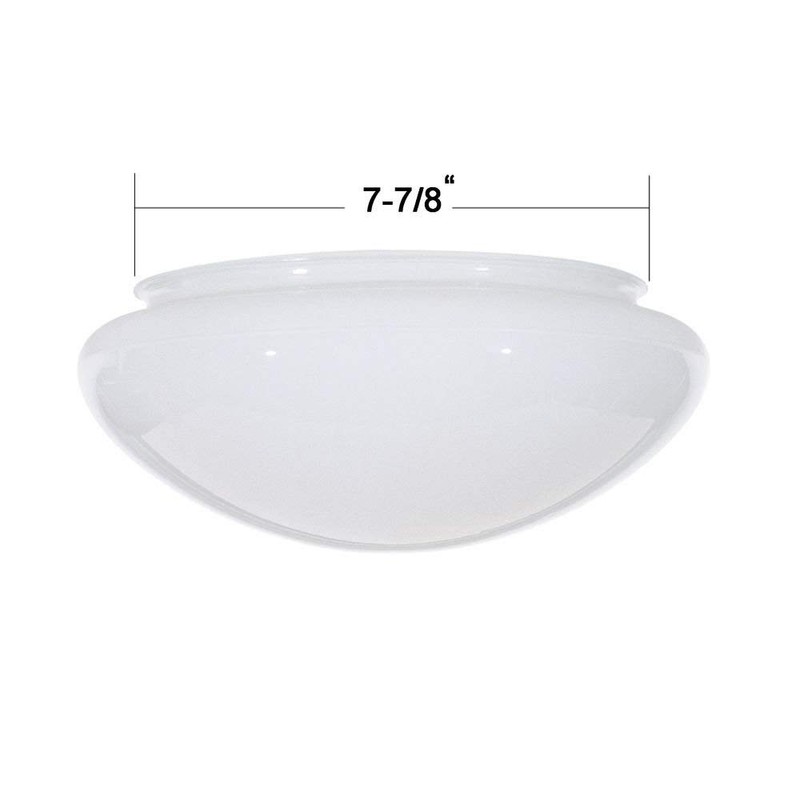 Satco 50-330 9.5-Inch Replacement Mushroom Glass Shade, 7-7/8 Inch Fitter,