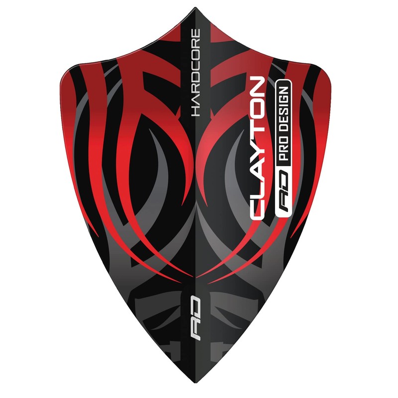 RED DRAGON Hardcore Jonny Clayton Freestyle Dart Flights- 3 Sets