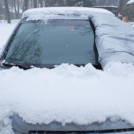 Car Windshield Cover, Heavy Duty Ultra Thick Protective Windscreen Cover - Snow Ice Frost Sun UV Dust Water Resistentin all Weather (147x100)