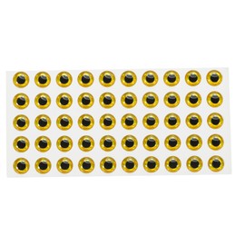 PATIKIL Fishing Lure 3D Eyes 8mm, 100Pcs Waterproof Artificial Fish Eye Fly Tying Lures Crafts Tackle Accessory for Fishing Baits DIY, Gold Tone