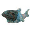 Great White Shark Hand Crafted Paper Mache In Colorful Sari