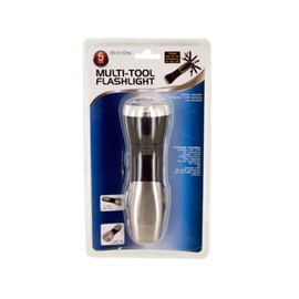bulk buys All-In- One Multi-Tool Led Flashlight, 5.5", Black, Silver