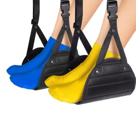 Timotech Hamacas para Pies, Accesorios para Viaje en Avión, Hamacas para Pies en Avión Ajustables Ideales para Vuelos Largos, Reposapiés Ajustable, Brindando Comodidad y Soporte Durante tus Viajes.