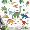 decalmile Large Boho Dinosaurs Wall Decals Dino Animal Tropical Palm