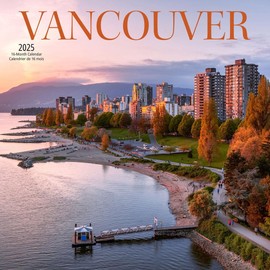 Vancouver | 2025 12 x 24 Inch Monthly Square Wall Calendar | Wyman Publishing | Canadian Regional Travel