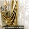 MYRU 1 Pair Semi-Blackout Gold Curtains for Living Room Bedroom