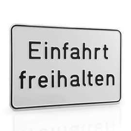 Betriebsausstattung24 Sign "Einfahrt freihalten" - Aluminium - 33.0 x 25.0 cm - Signs for Landownership Labelling
