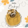 Baby Girl Gift Set, Muslin BoHo Bib with Lace and