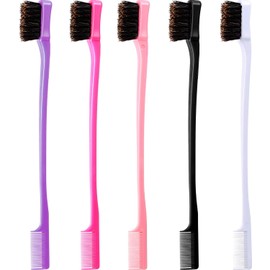 Juego de 5 cepillos de doble cara de control de pelo de doble cara, peine de aseo suave (5 colores)