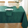 MATIRUG Green Table Cloth Rectangular 60x102 Inches, Textured Jacquard Spillproof