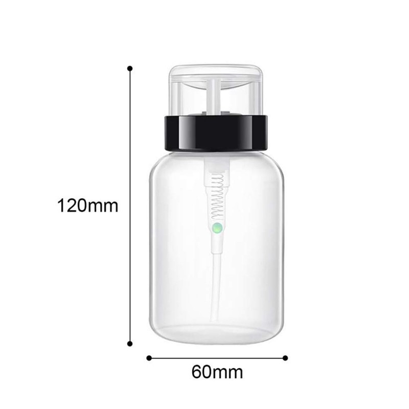 2 Pcs 200ml(6.8oz) Pump Dispenser Bottle for Nail Polish Remover
