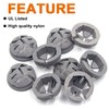 ISPINNER 20pcs 3/8 Inch Trade Size Non-Metallic Button Push-in Cable