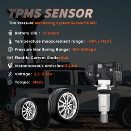 ATURMC TPMS Sensors for:-Jeep Wrangler 2014-2019 Grand Cherokee, for:-Dodge Charger Journey Challenger, for:-Ram 1500 2500
