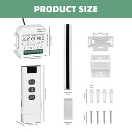 Roller Shutter Switch Module, Wireless Switch Blind Switch with Remote Control, with WiFi RF Roller Shutter and Receiver Module, Blinds and Awnings, Intelligent Switch, Multifunctional.
