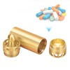 Fournyaa Emergency Pill Case, Waterproof Portable Keychain Pill Holder for