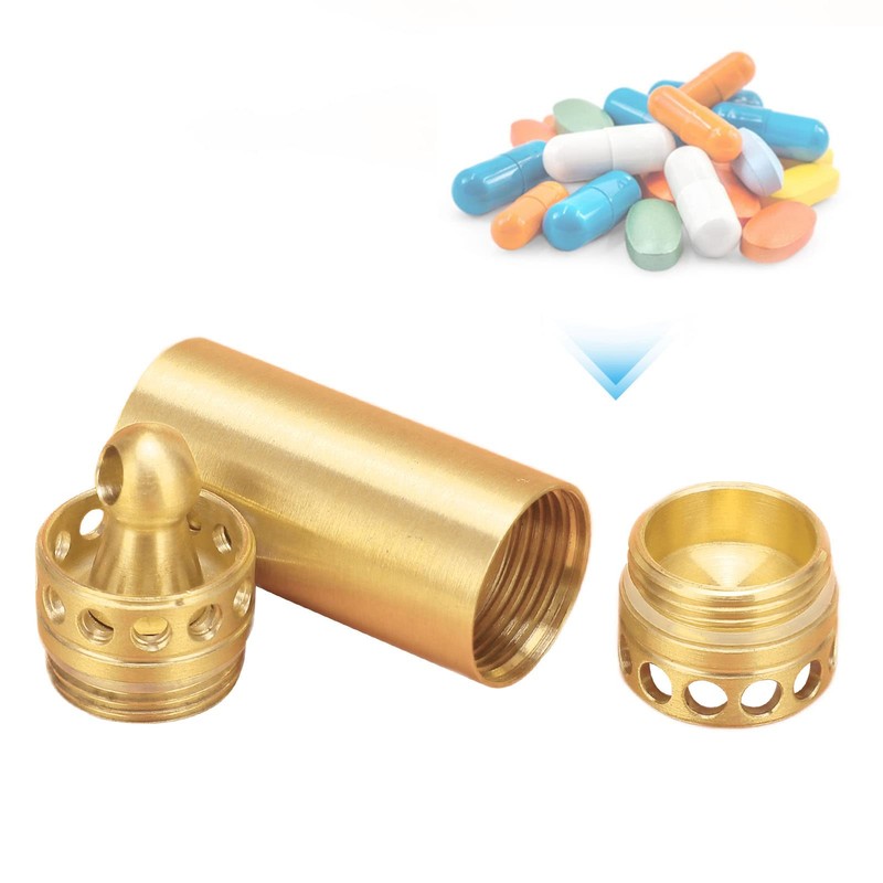 Fournyaa Emergency Pill Case, Waterproof Portable Keychain Pill Holder for