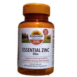 Sundown Non Gmo Essential Zinc 50 Mg 100 Caplets