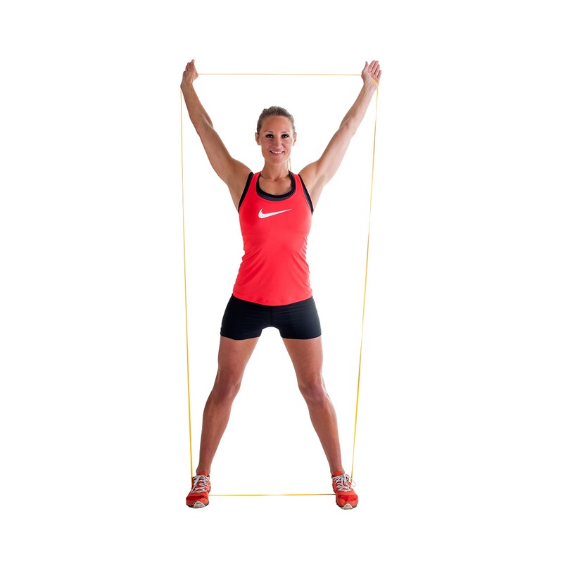 Pure2Improve Widerstand-Fitnessband Leicht, gelb, 101,6x1,3x0,45cm, P2I200090