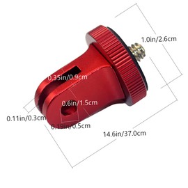 LABRIMP 3pcs Aluminum Alloy Camera Screw Mount Adapter Lightweight Small Ball Head with Rotation for Tripods Selfie Sticks Camera Accessories Red Blue Black