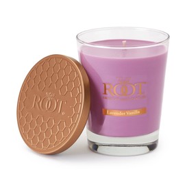 Root Candles 8870246 Honeycomb Veriglass Scented Beeswax Blend Candle, Large, Lavender Vanilla