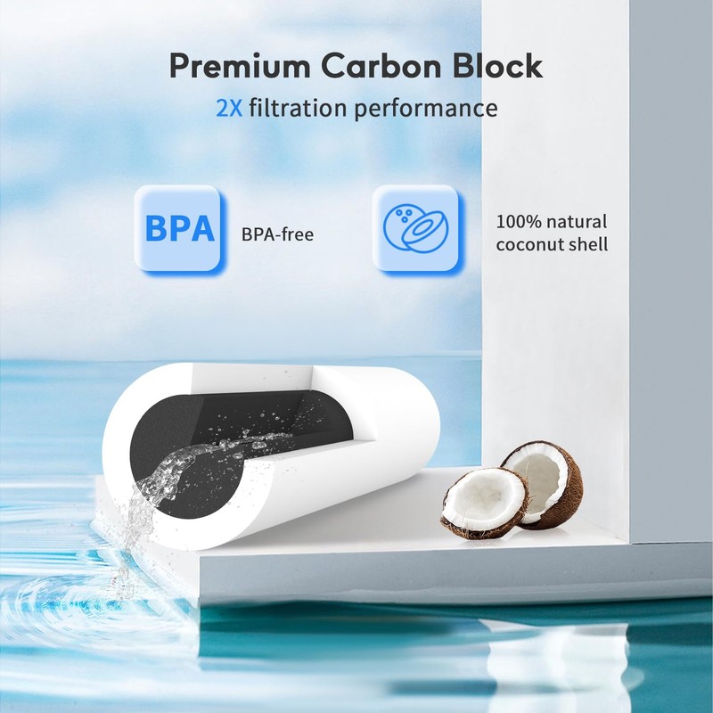 3 Pack W10295370a Refrigerator Water Filter Compatible with Whirlpool Water