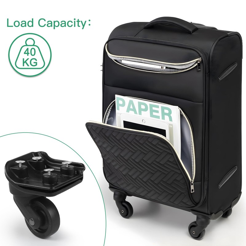 lalago 2 Pairs Replacement Wheels for Suitcase, Suitcase Replacement Double