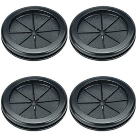 4pcs Rubber Grommets for Wiring, Double Sided Hole Plugs Ring Gasket 2 inch Grommet 1-11/16" ID Hole for Firewall Cable Wire Protecting, Black (4PCS)