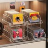 Clear CD Organizer, 2-Tier Sliding Drawer Storage Shelf - Holds