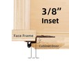 Decobasics Free Swinging 3/8" Inset Cabinet Hinges Black (50 Pack