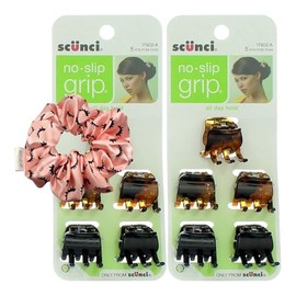 westlake art No Slip Grip Hair Clips - Bundled With Hair Tie, Small Claw Hair Clips For Secure Hold - Mini Jaw Clips, Durable, Ideal For Styling & Daily Use, Mini Jaw Clips [Pack Of 2]