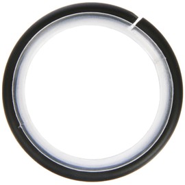 GARDINIA Curtain Rings for Curtain Rods with Diameter 16 mm - 20 mm, with Sliding Insert and Curtain Hooks, Pack of 10, Width 4 mm, Creta, Metal/Plastic, Matte Black