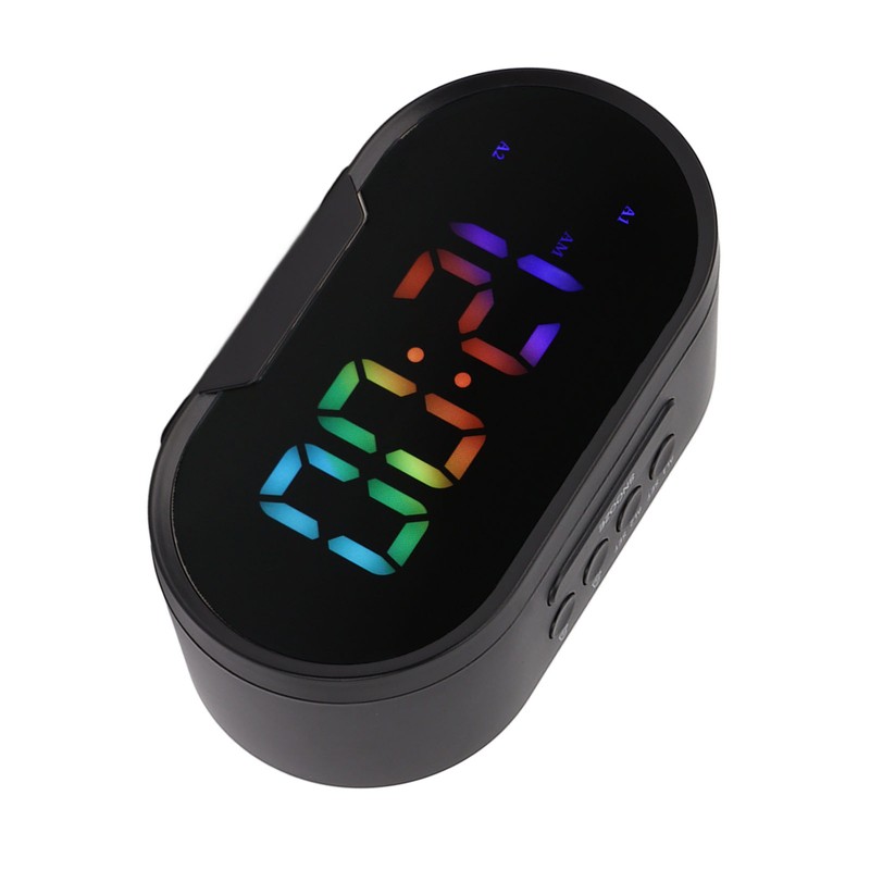 Digital Clock LED Alarm Big Digits Color Display Dimmable Adjustable