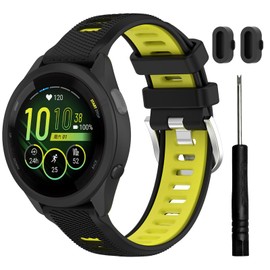 TopPerfekt Sport Bands Compatible with Garmin Forerunner 265S / 255S music/Venu 3S / Forerunner255S / Venu 2S Watch Band, Adjustable Silicone Sports Strap Replacement Band for Men Women (18mm)