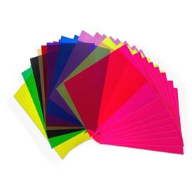 BOOHUQICH Color Cellophane Color Film, Cellophane, Children's Crafts, DIY Decoration, Packaging, Transparent Paper, Cellophane, Wrapping, Crafts, 8 Colors, Set of 80 (6.1 x 6.1 inches (15.5 x 15.5 cm)