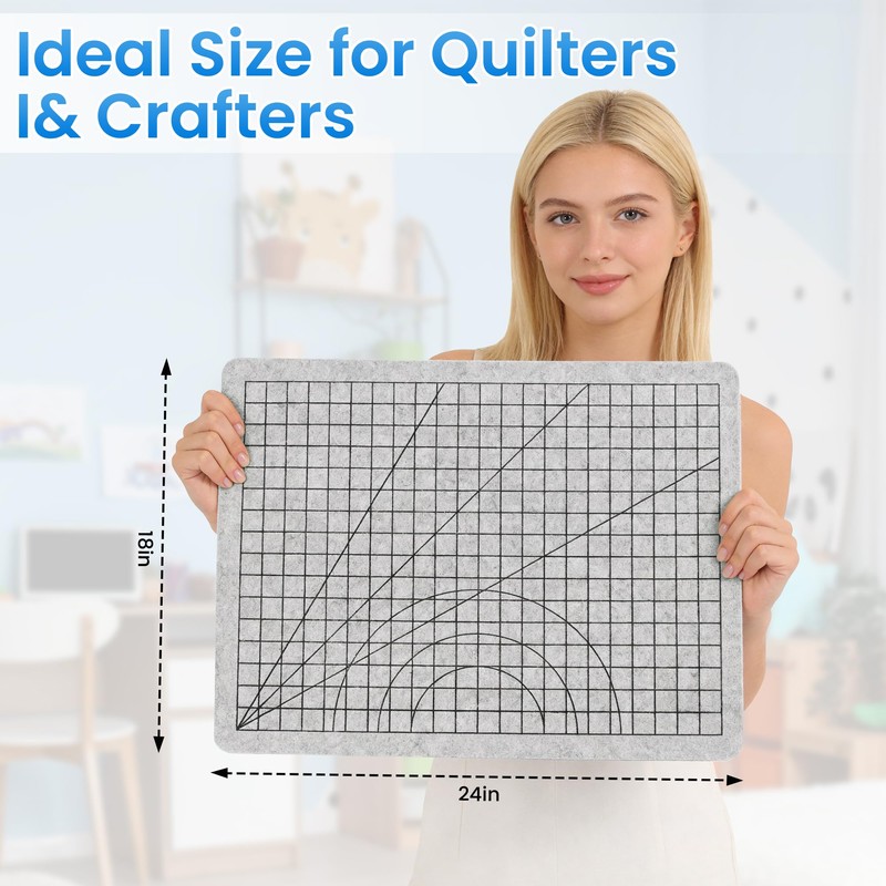 MABOZOO Wool Pressing Mat with Printed Grid, 24 * 18