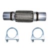 Tutuxio Exhaust Flex Pipe ID 2.5"x6"x10" with 2pcs U-Bolt Clamps,