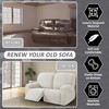 ULTICOR Reclining Loveseat Slipcover, 48" - 65" L, 6-Piece Jacquared